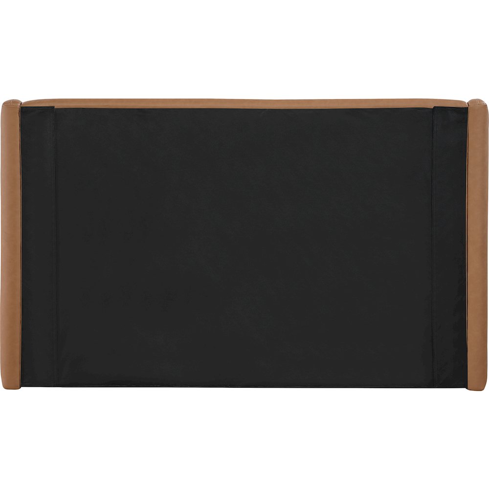 Warby Cognac Vegan Leather Upholstered King Bed