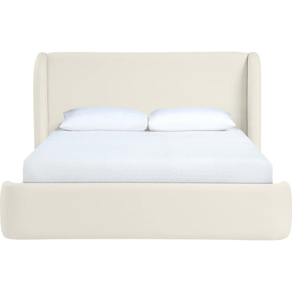 Warby Cream Vegan Leather Upholstered Full Bed
