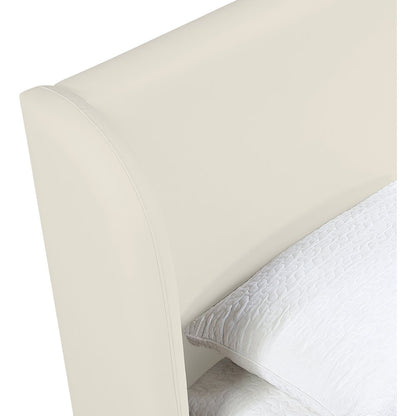 Warby Cream Vegan Leather Upholstered King Bed