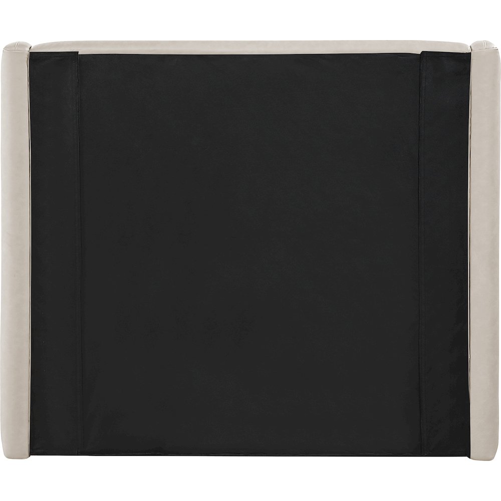 Warby Taupe Vegan Leather Upholstered Twin Bed