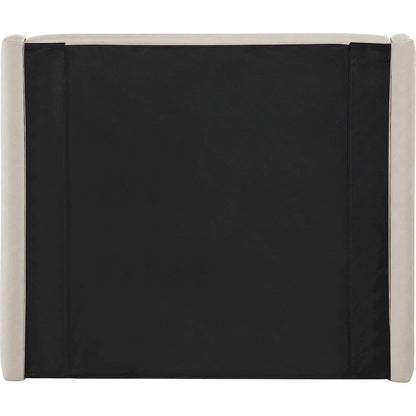 Warby Taupe Vegan Leather Upholstered Twin Bed