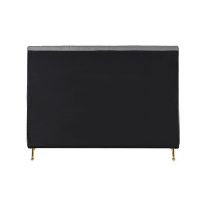 Zara Grey Velvet Full Bed