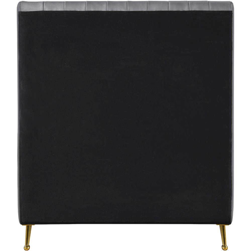 Zara Grey Velvet Twin Bed