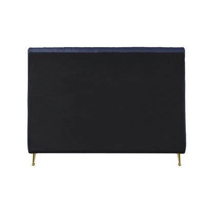 Zara Navy Velvet Queen Bed