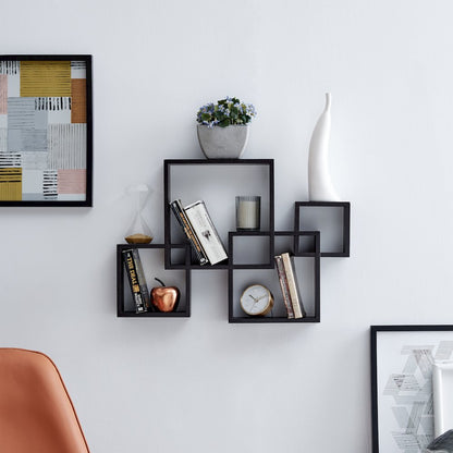 Intersecting Cube Shelves - Black