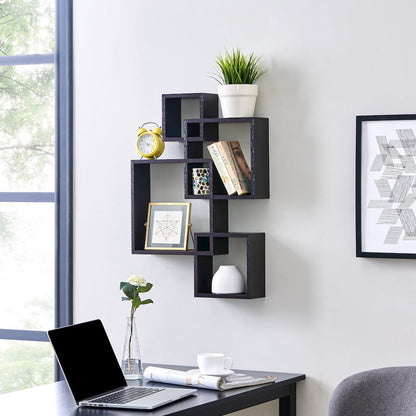 Intersecting Cube Shelves - Black