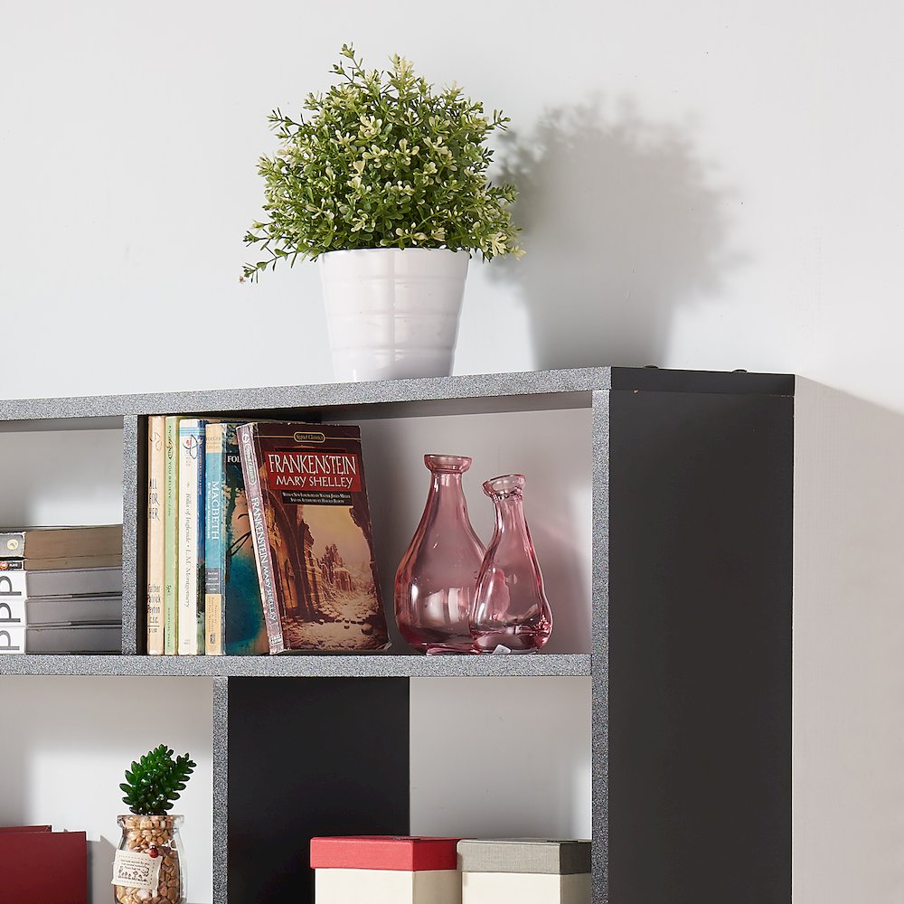 Large Rectangular Black Shelf Unit