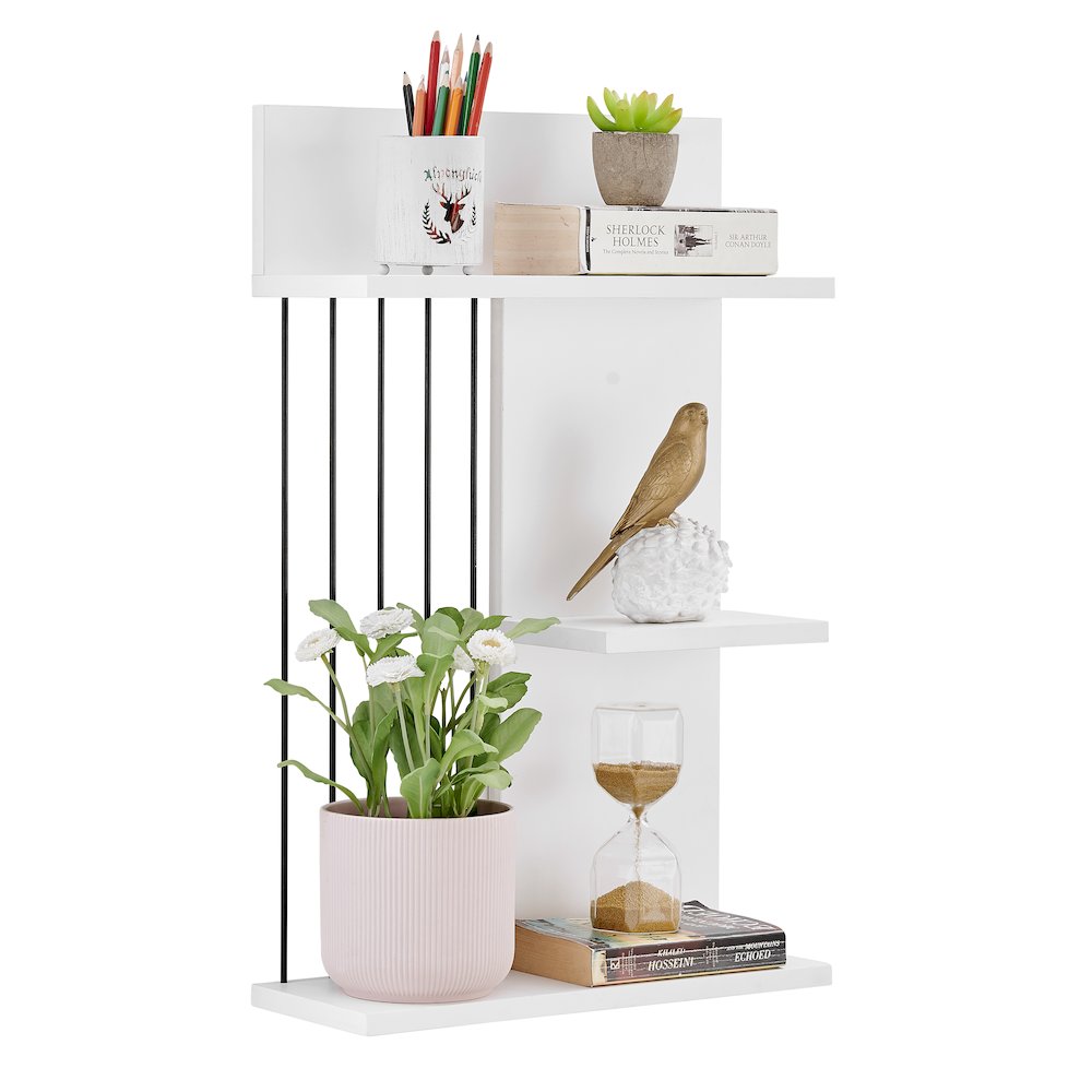 Seville Dynamic Utility Ledge Wall Shelf - White