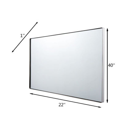 Kye 22x40 Rounded Rectangular Wall Mirror - Gold