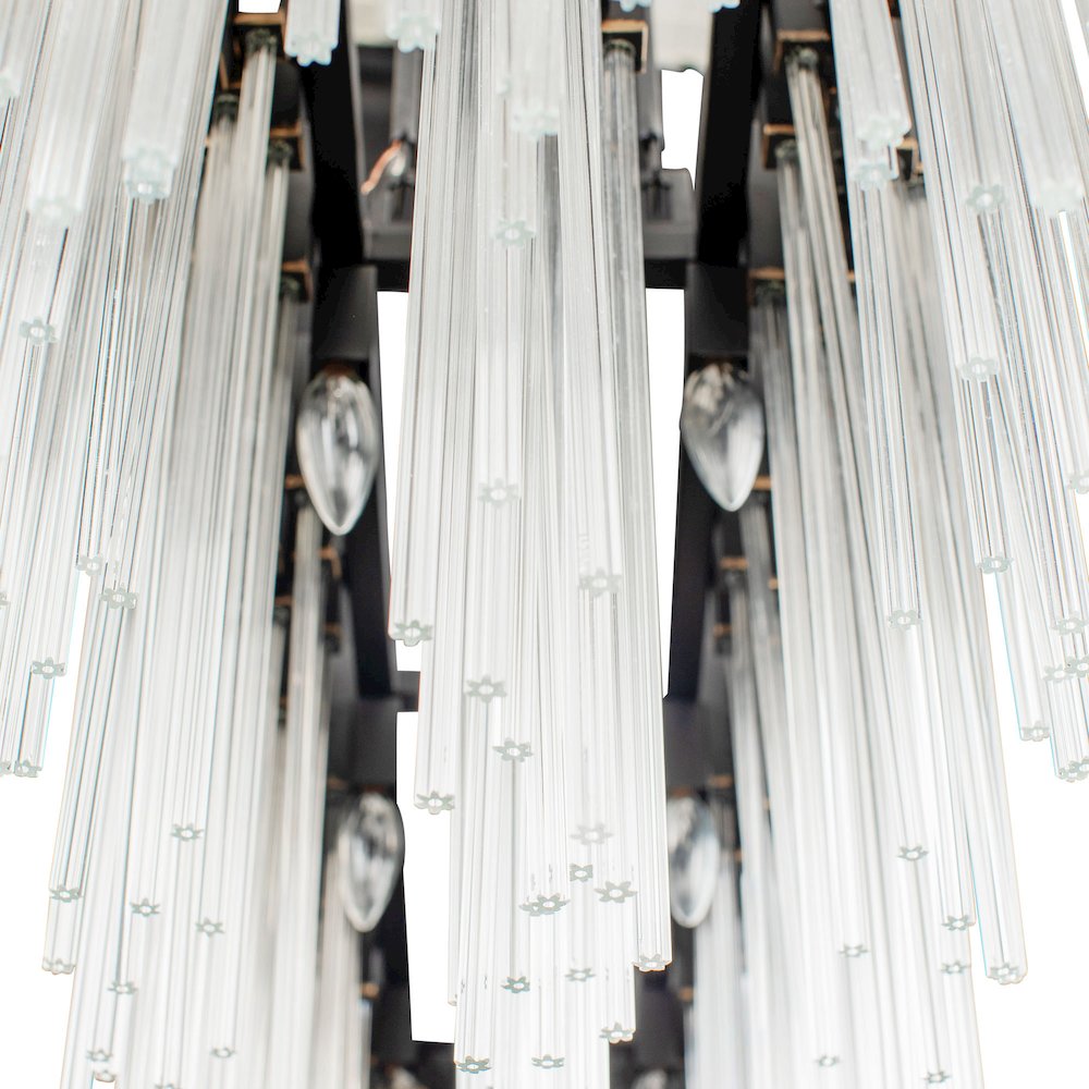Matrix 8-Lt Linear Pendant - Matte Black/French Gold