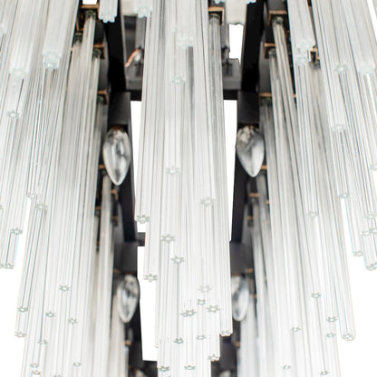 Matrix 8-Lt Linear Pendant - Matte Black/French Gold
