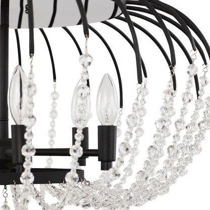 Voliere 6-Lt Semi-Flush - Matte Black