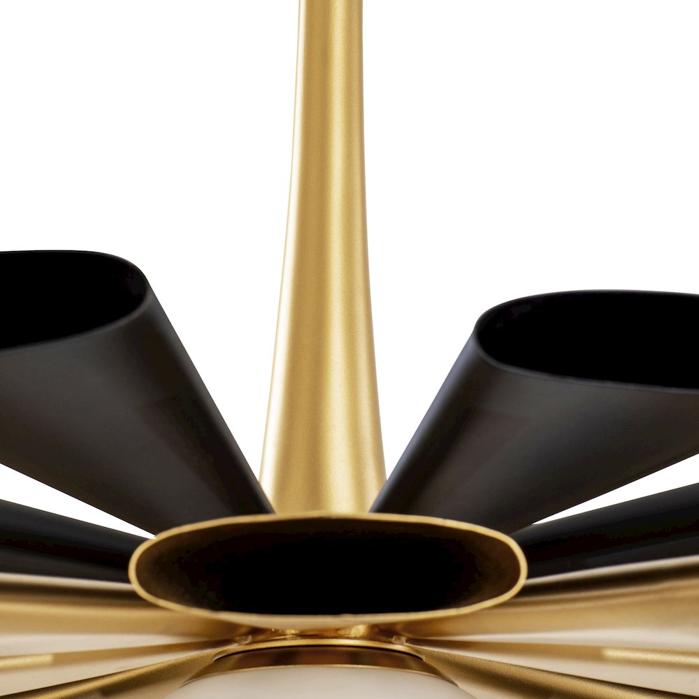 Daphne 1-Lt Large Pendant - Matte Black/French Gold