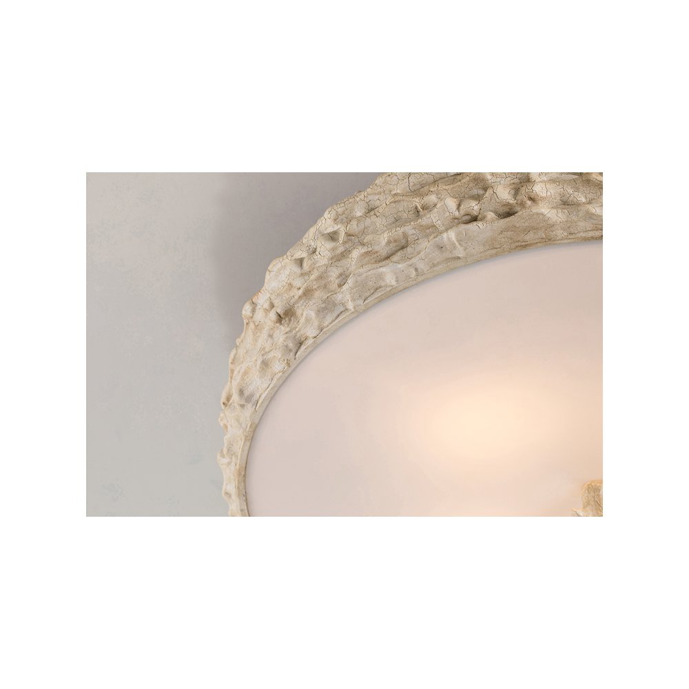 Trellis  Bone Finish 3-Light Flush