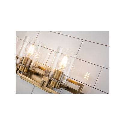 Estes 3 Light Bath Vanity In Aged Brass