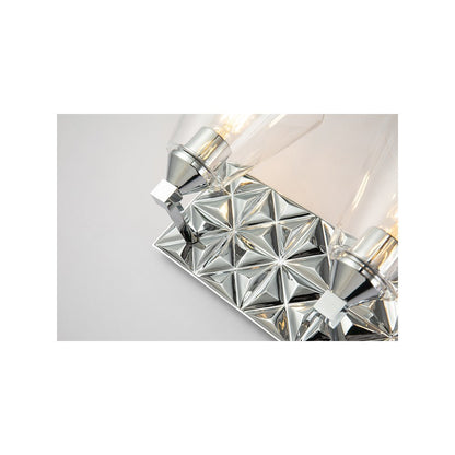 Alpha 3 Light Vanity Light With Glass in Polished Chrome