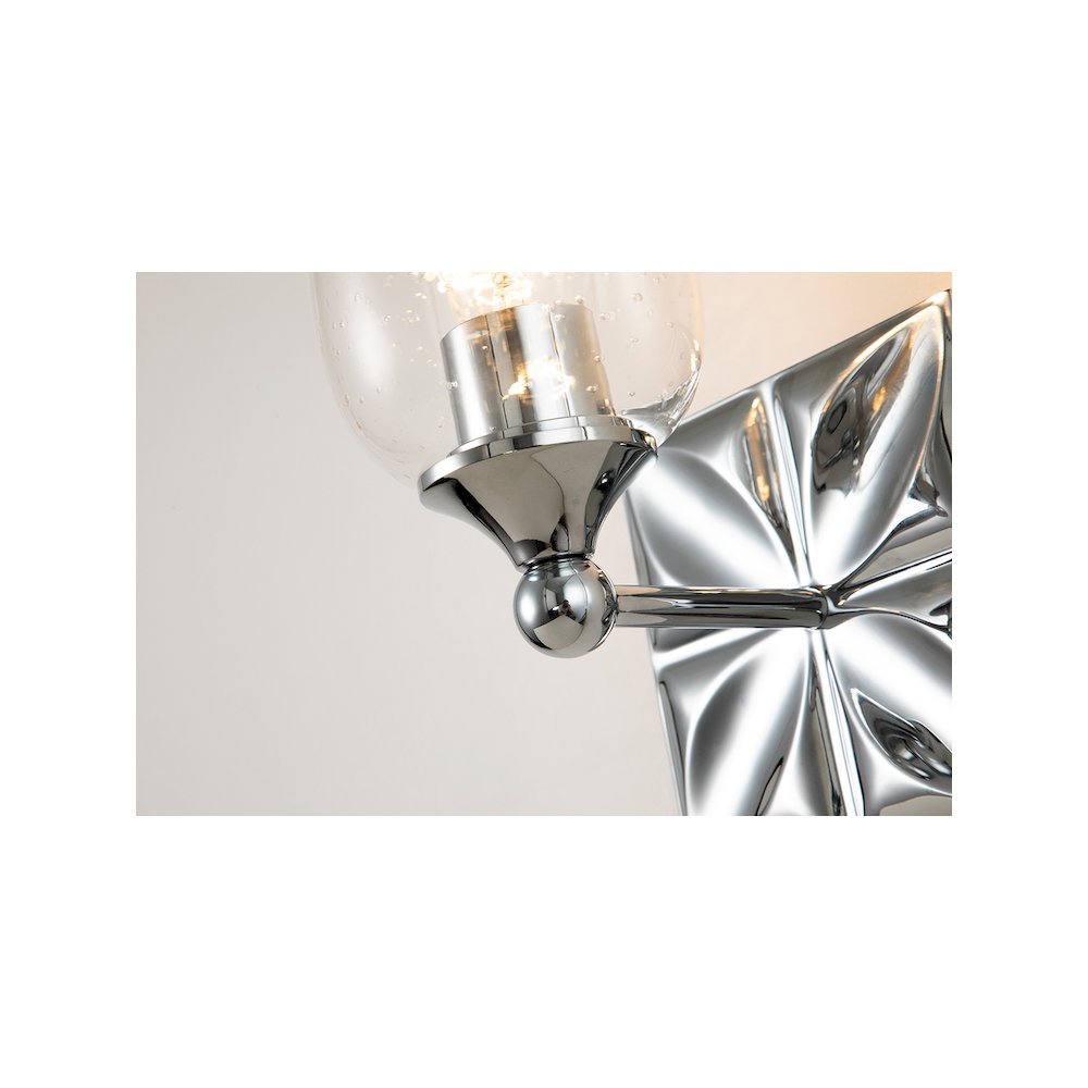 Epsilon Modern 1 Light Wall Sconce in Polished Chrome