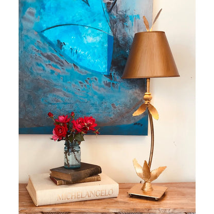 Red Bell Gold Buffet Table Lamp