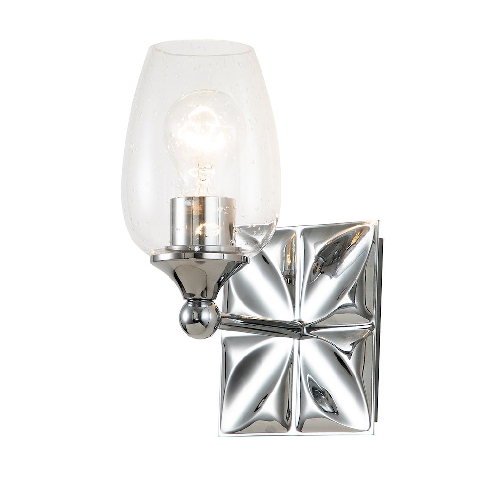Epsilon Modern 1 Light Wall Sconce in Polished Chrome