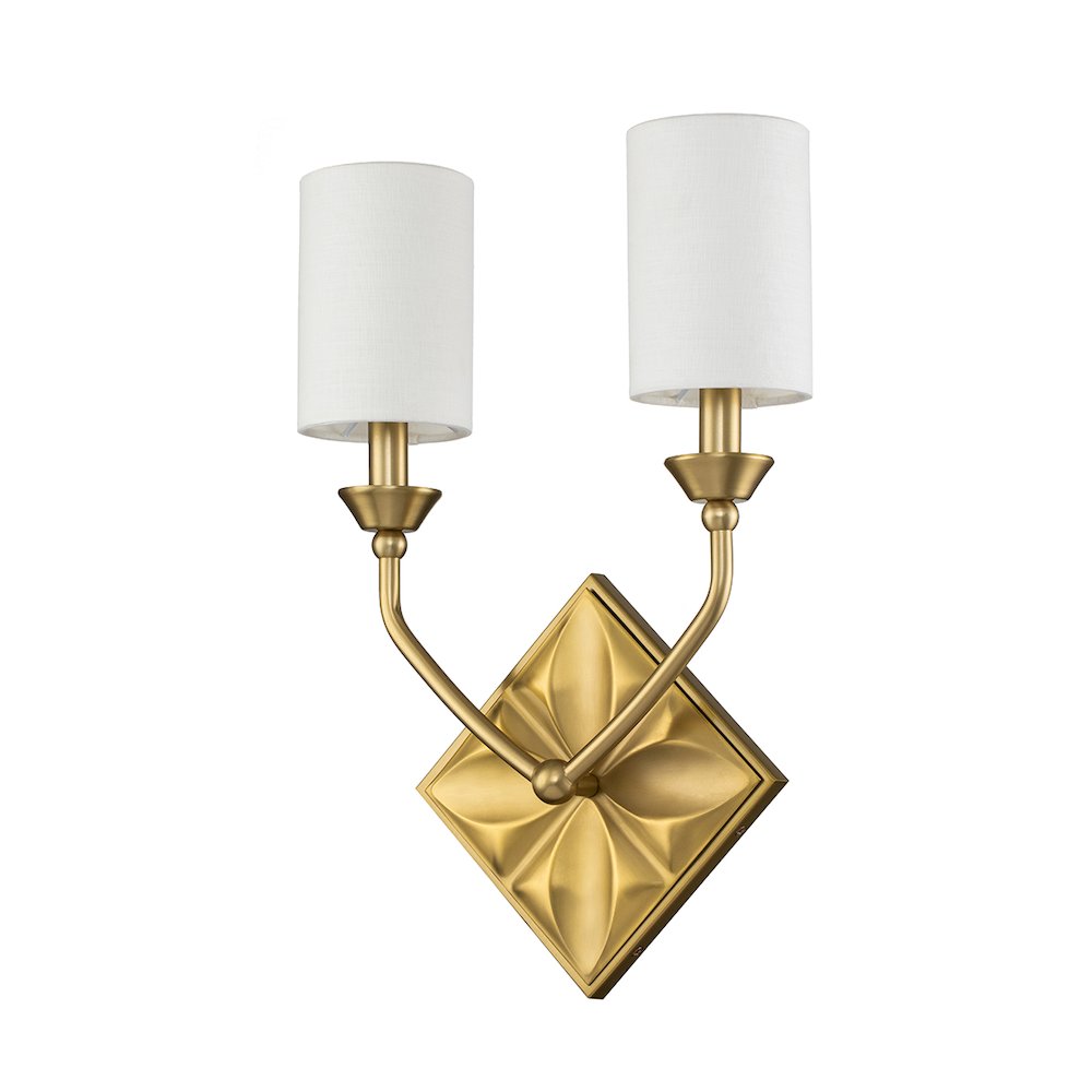 Epsilon 2 Light Sconce in Aged Brass
