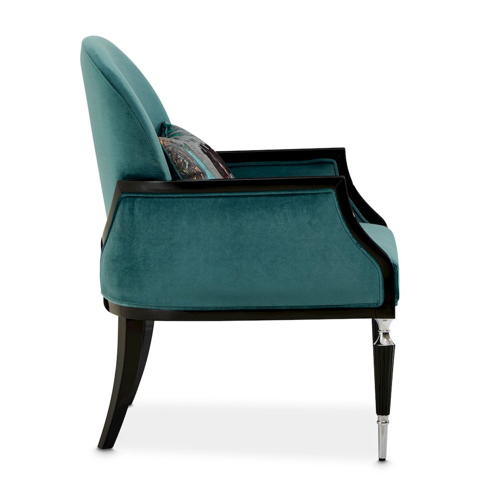 La Francaise Accent Chair - Azure/Black
