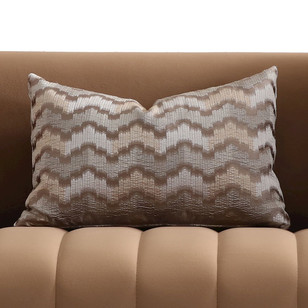 Ariana Velvet Loveseat - Caramel/Gold