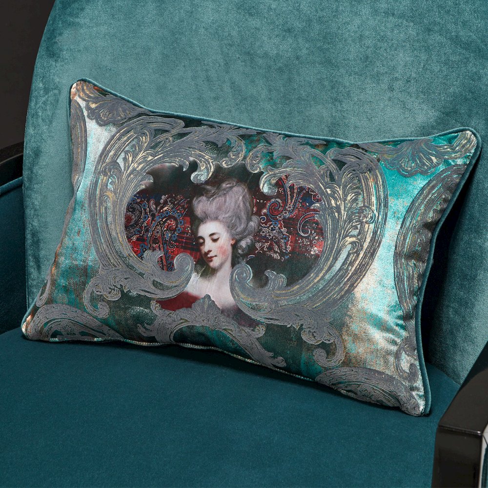 La Francaise Accent Chair - Azure/Black