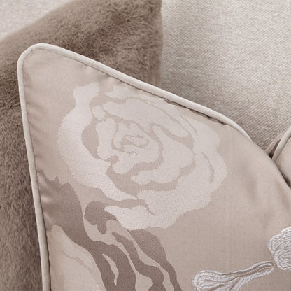 Camellia Field 3-Piece Chenille Sofa - Linen/Warm Pecan