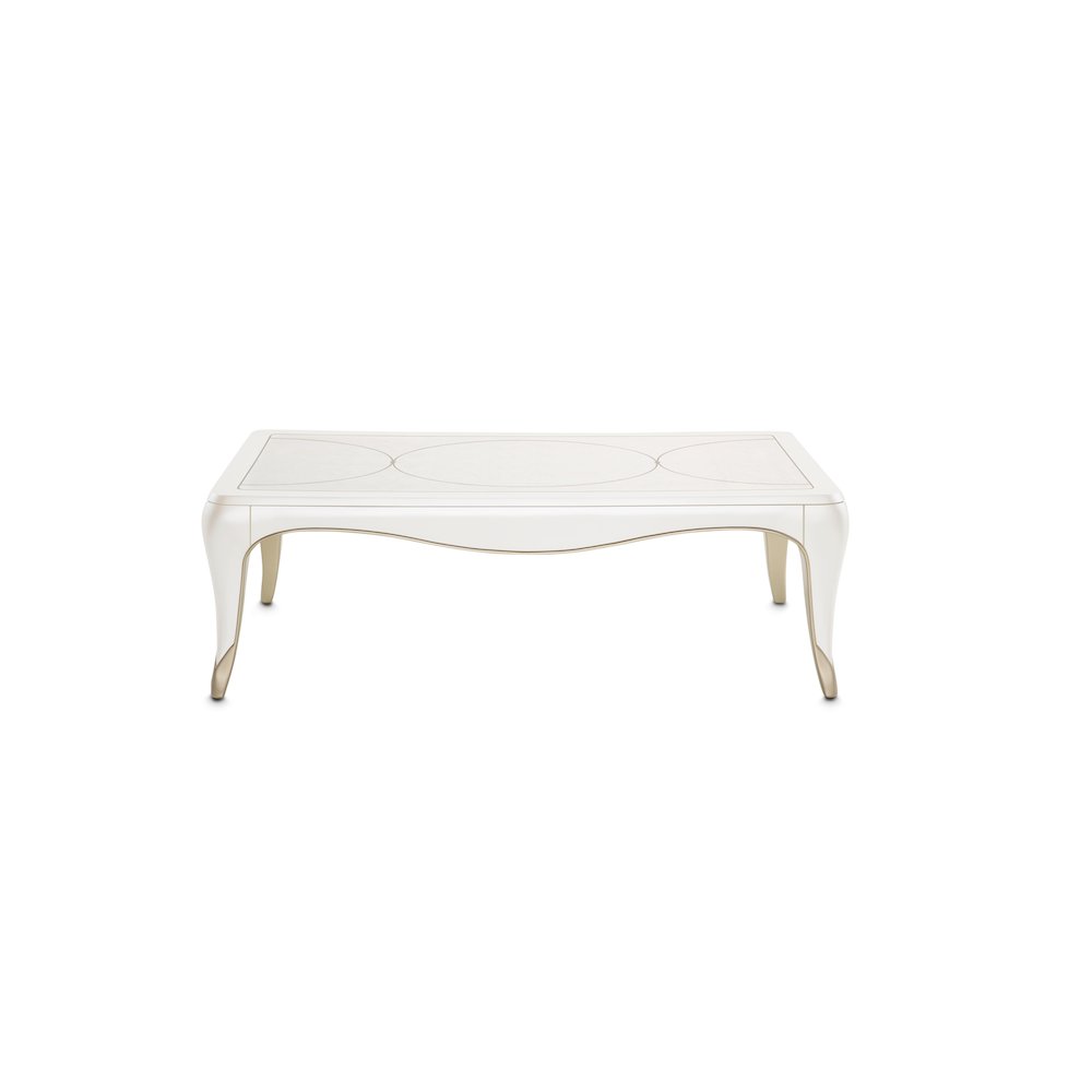 London Place Rectangular Cocktail Table - Creamy Pearl