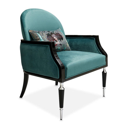 La Francaise Accent Chair - Azure/Black