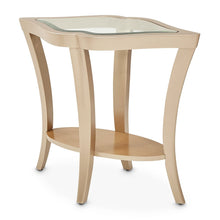 Malibu Crest End Table with Glass Top - Chardonnay