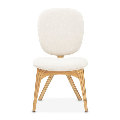 Camellia Field Vanity Chair - Linen/Antique Gold