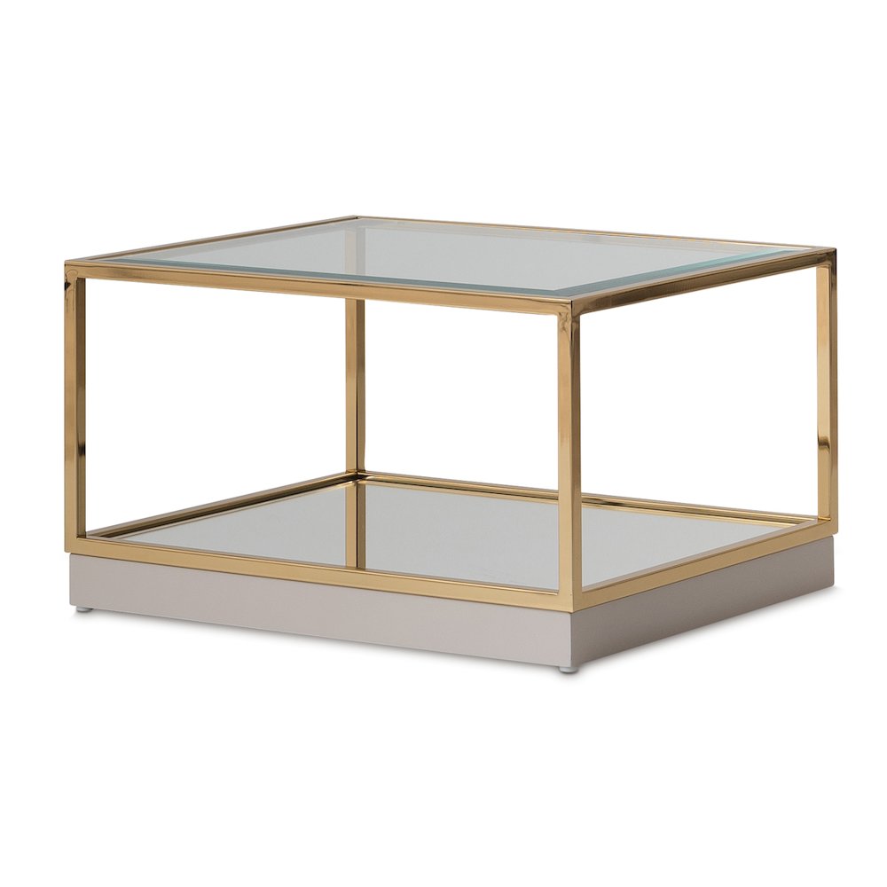 Savannah Breeze Short Cocktail Table, Set of 2 - Bright Gold