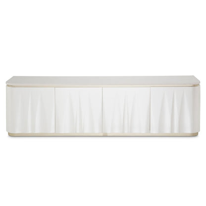 London Place Media Cabinet - Creamy Pearl