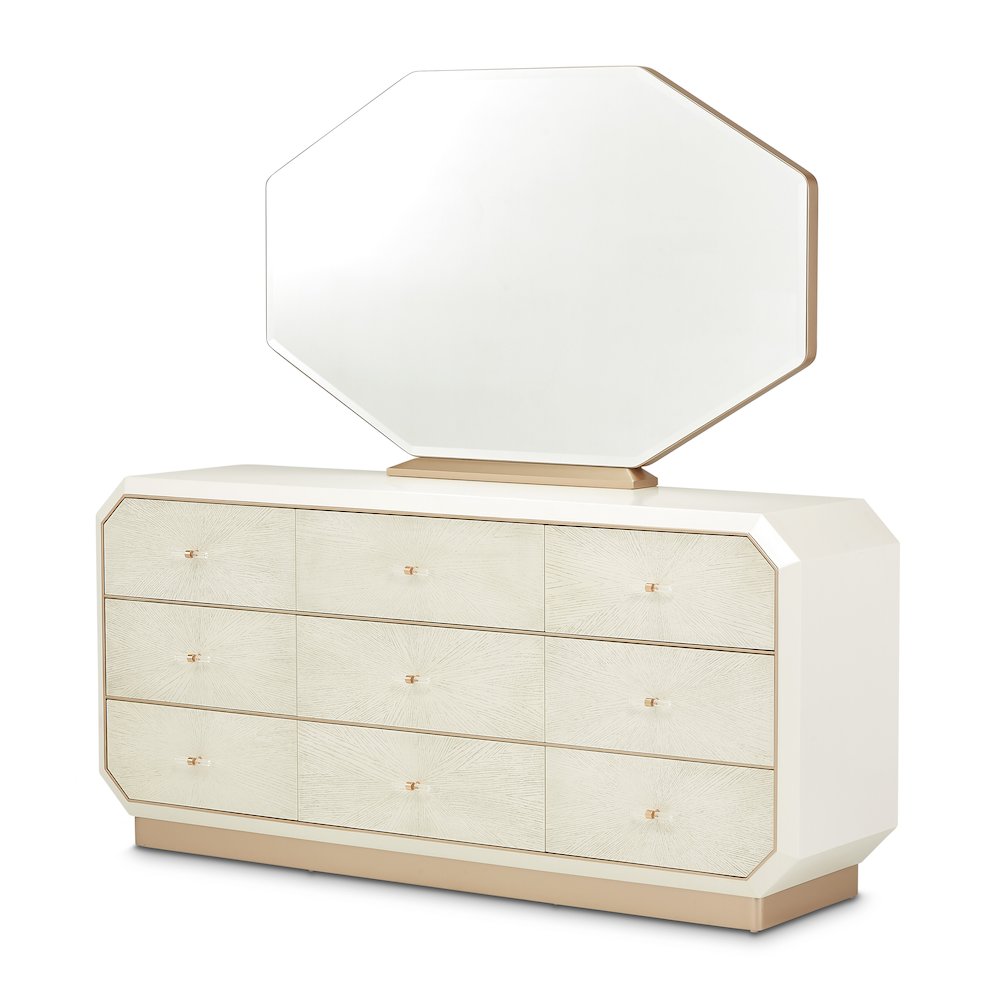 La Rachelle Dresser with Mirror - Champagne