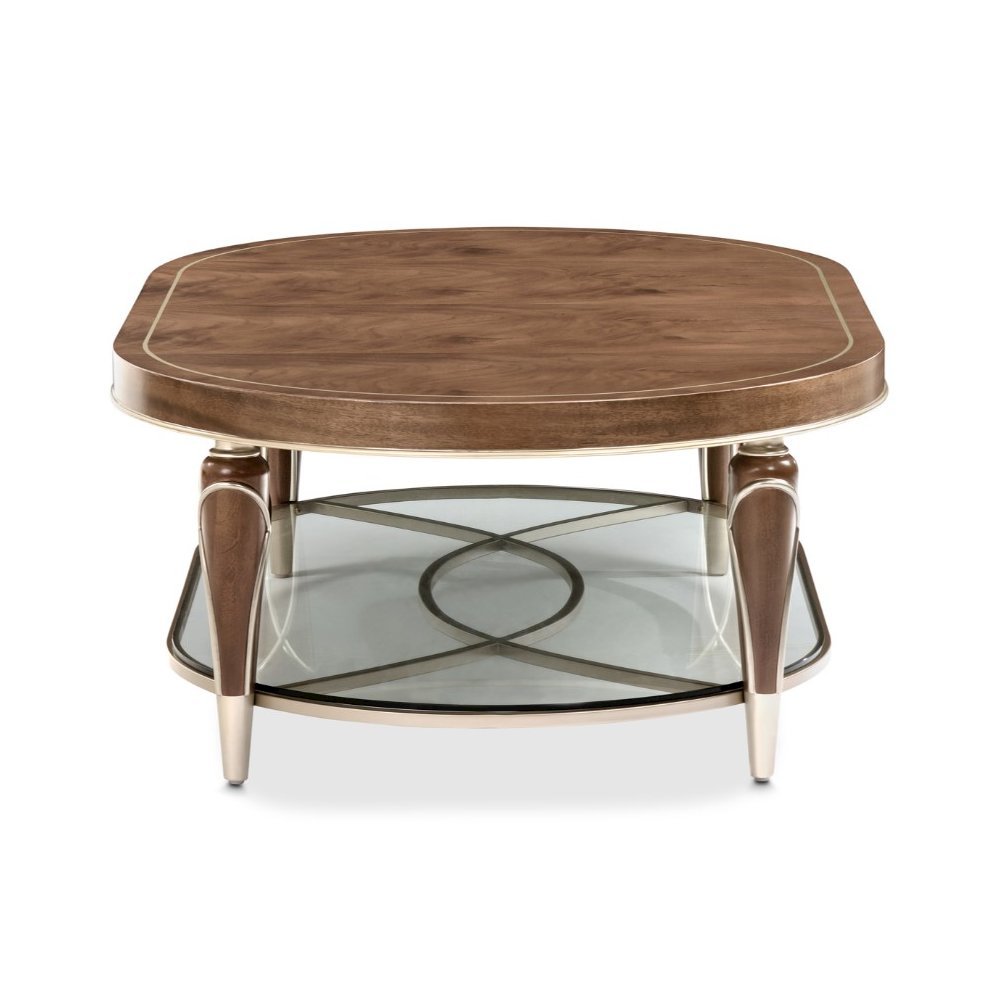 Villa Cherie Oval Cocktail Table - Hazelnut