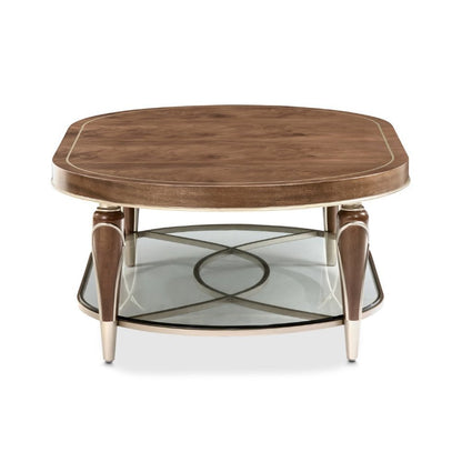 Villa Cherie Oval Cocktail Table - Hazelnut