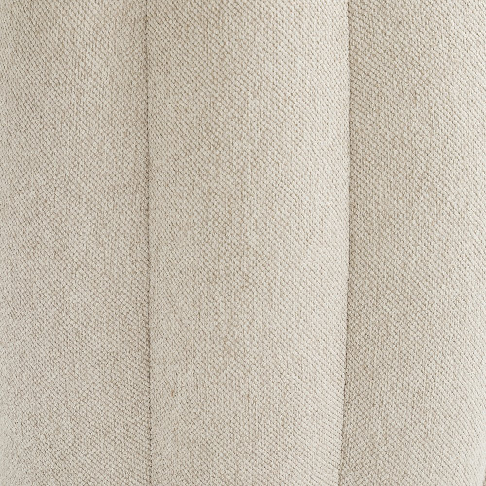 Camellia Field Round Bench - Linen/Warm Pecan