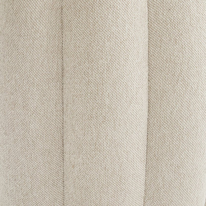Camellia Field Round Bench - Linen/Warm Pecan