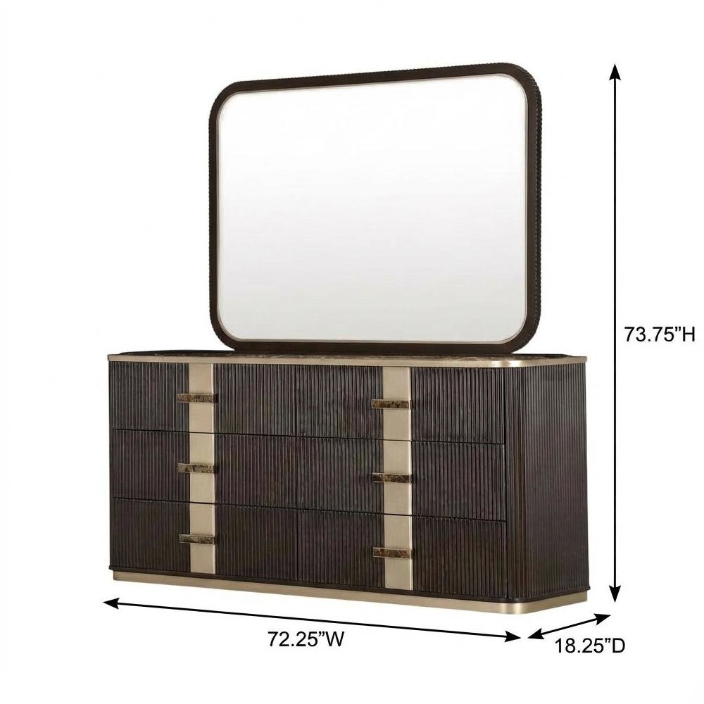 West Kensington Dresser with Mirror - Medium Espresso