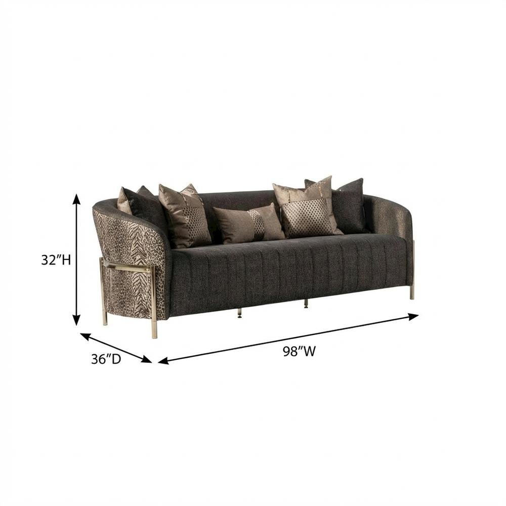 Lisbon Sofa - Onyx/Gold
