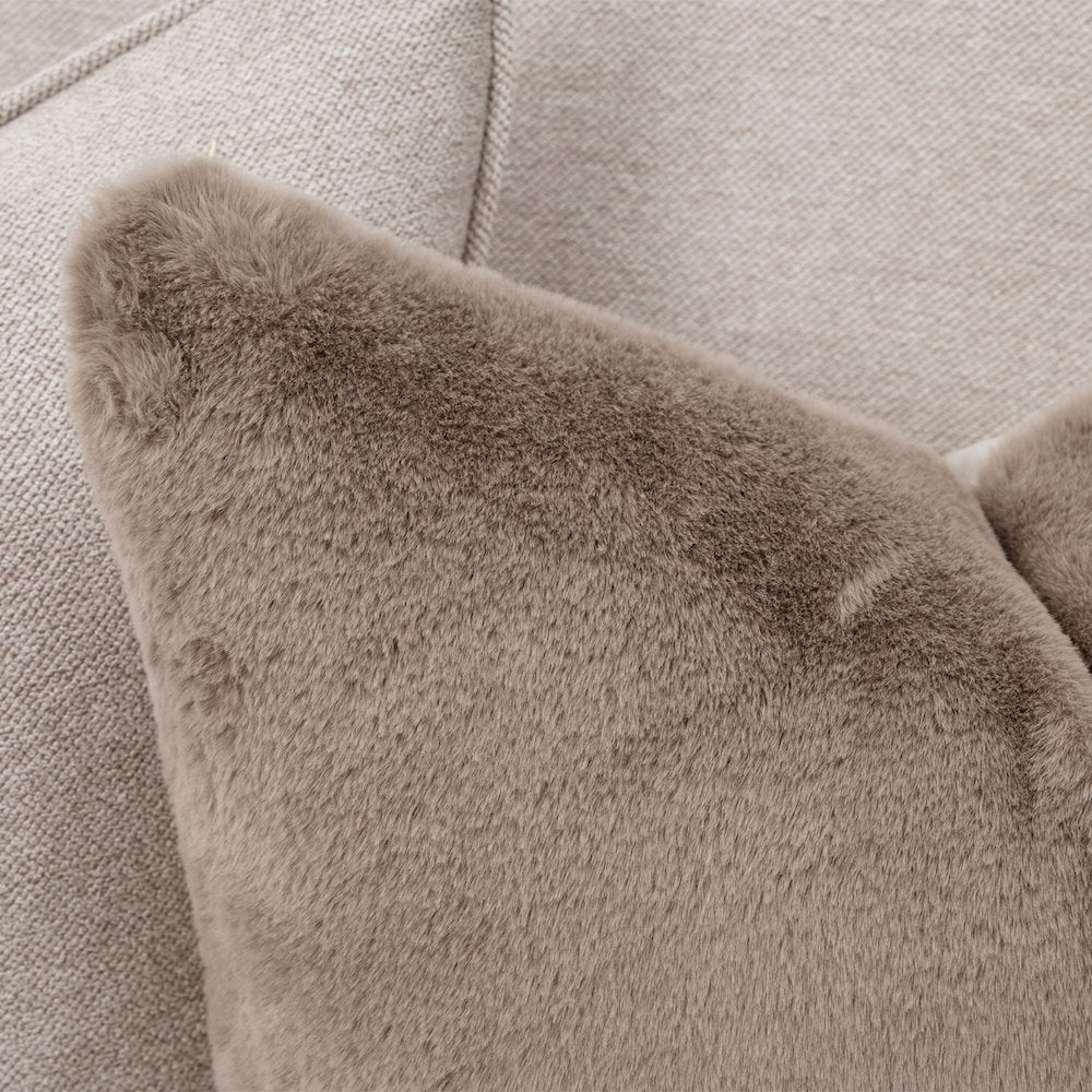 Camellia Field 3-Piece Chenille Sofa - Linen/Warm Pecan
