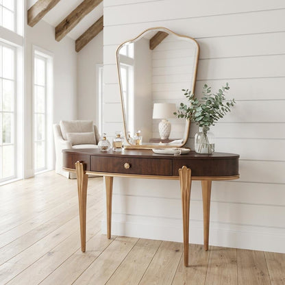 Camellia Field Vanity with Mirror - Warm Pecan