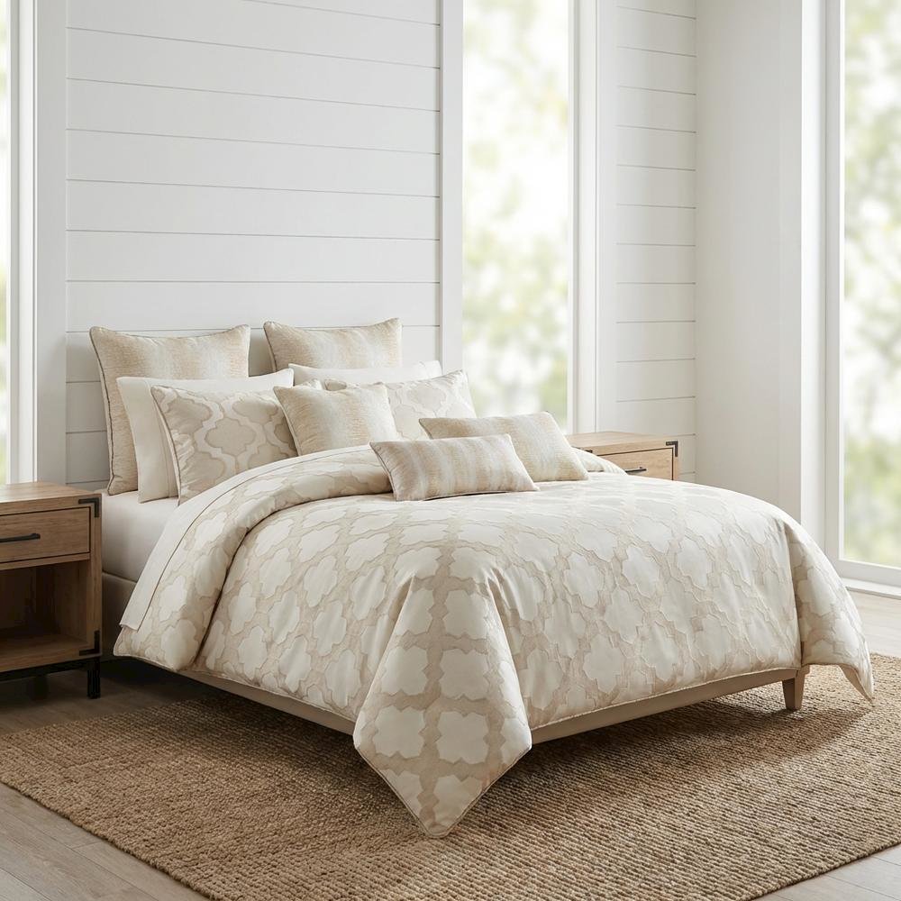 Spectrum 10-Piece King Comforter Set - Pearl