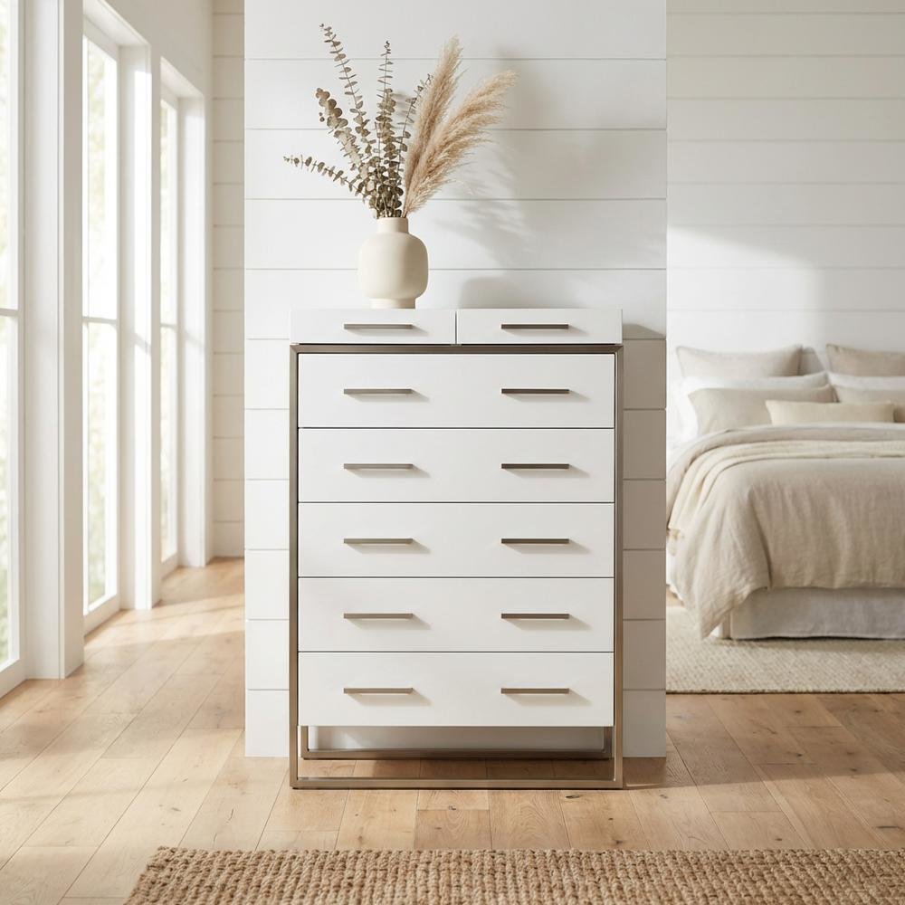 Marquee 7-Drawer Chest - Cloud White
