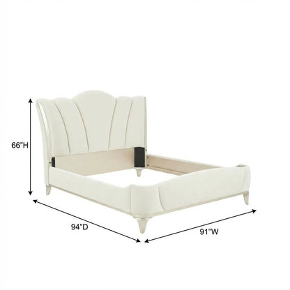 La Marisia Upholstered King Bed - Tranquil/Champagne Gold