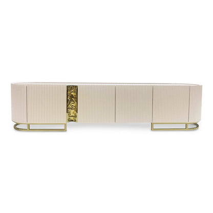 Lisbon Media Cabinet - Silken Matte Cream