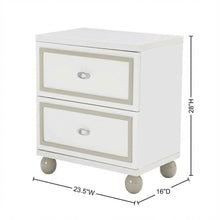 Cloud White Nightstand with Sleek Design and Durable Finish