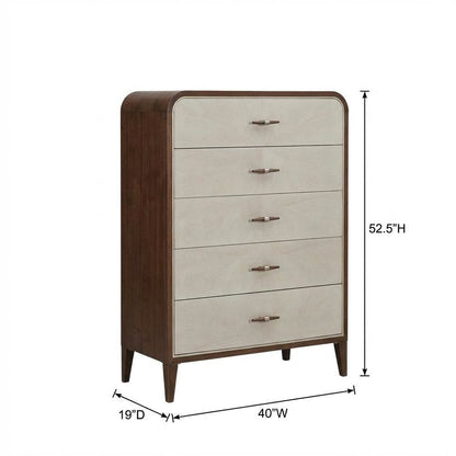 Houston 5-Drawer Chest - Walnut