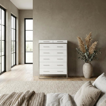 Marquee 7-Drawer Chest - Cloud White